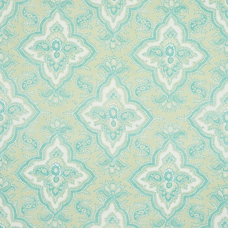 Schumacher 179441 Amalia Medallion Handmade Print Mineral fabric swatch