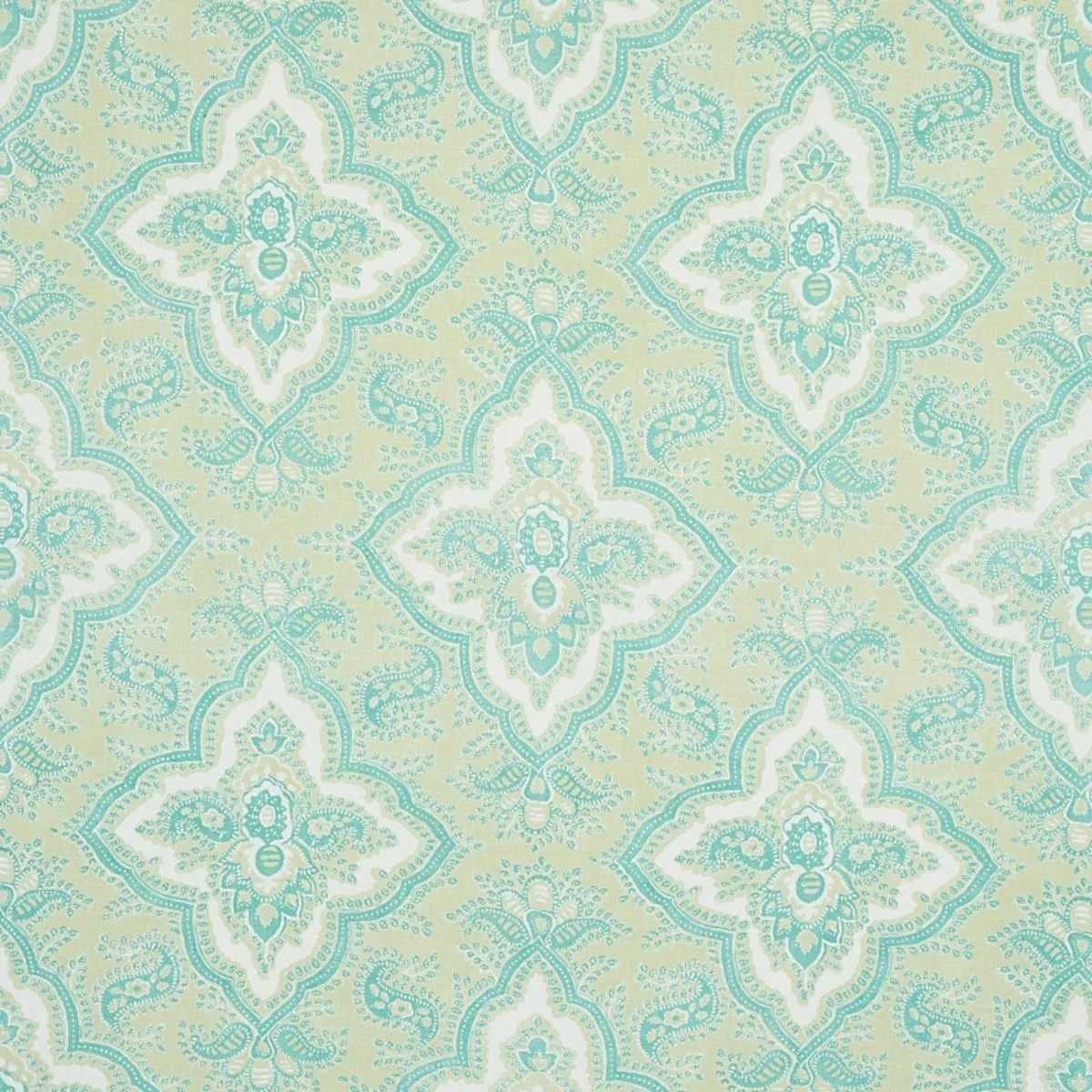Schumacher 179441 Amalia Medallion Handmade Print Mineral fabric swatch