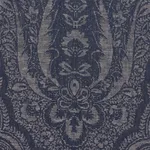 Schumacher 86120 Amara Paisley Indigo fabric swatch