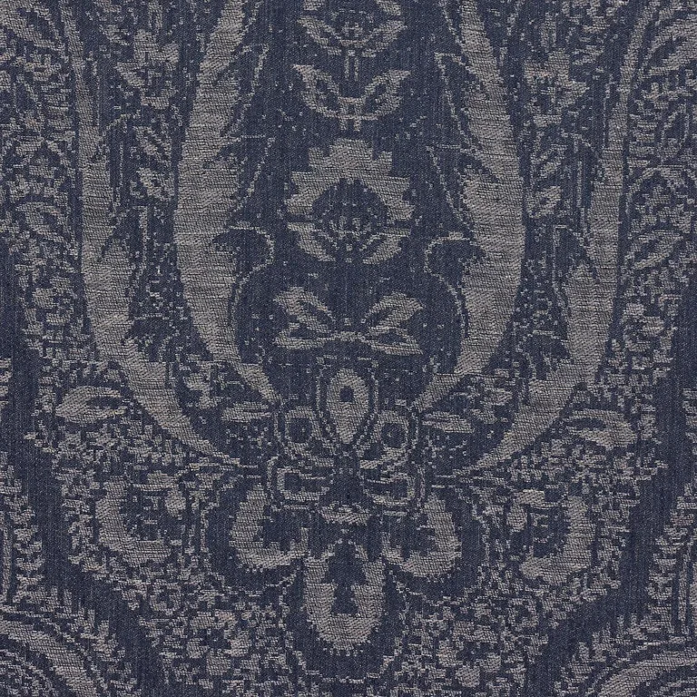 Schumacher 86120 Amara Paisley Indigo fabric swatch