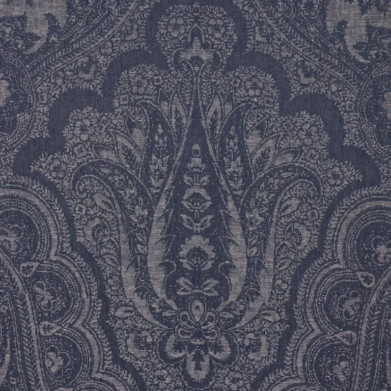 Schumacher 86120 Amara Paisley Indigo fabric swatch