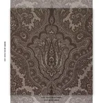 Schumacher 86122 Amara Paisley Mocha fabric swatch
