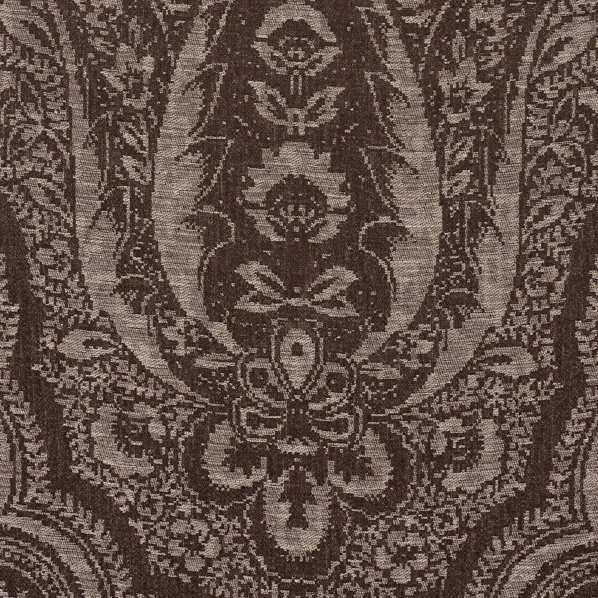 Schumacher 86122 Amara Paisley Mocha fabric swatch
