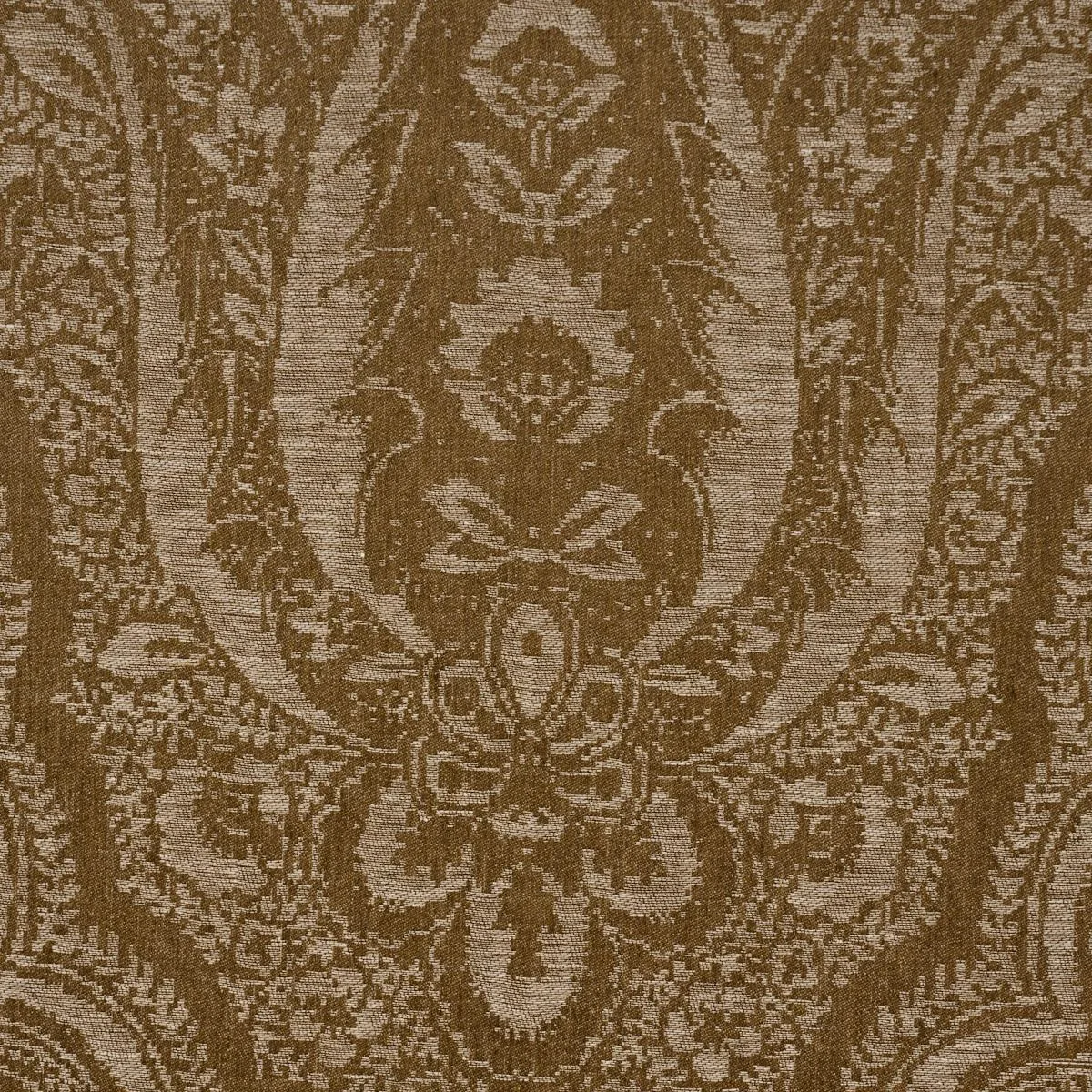 Schumacher 86121 Amara Paisley Oro fabric swatch