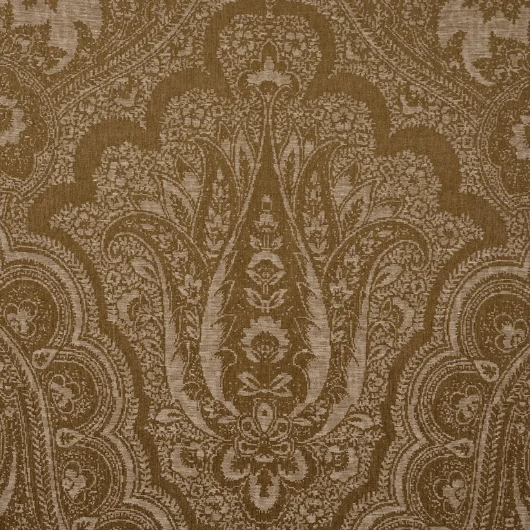 Schumacher 86121 Amara Paisley Oro fabric swatch