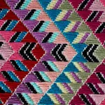 Schumacher 79220 Amates Hand Woven Brocade Carnival fabric swatch