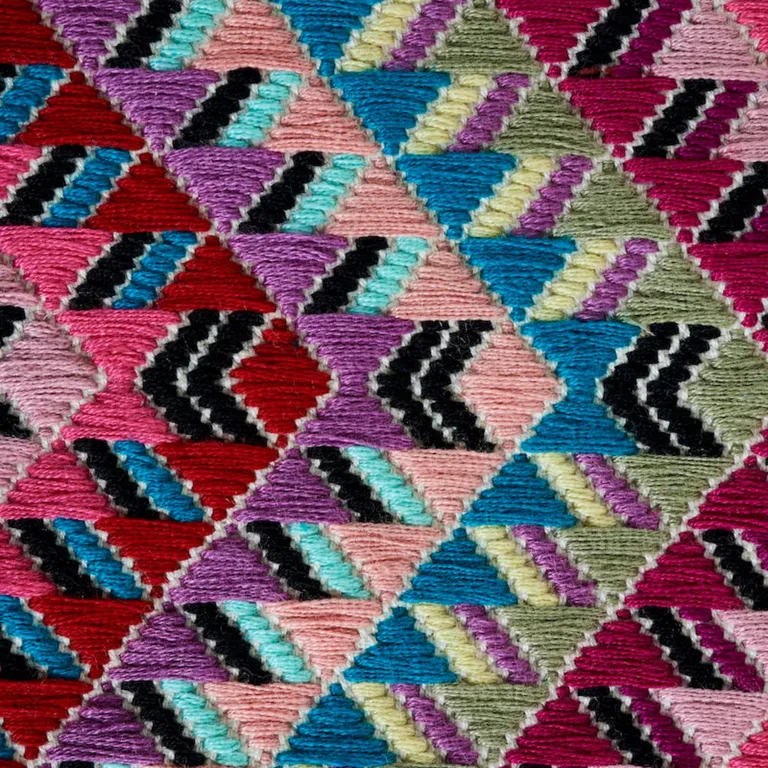 Schumacher 79220 Amates Hand Woven Brocade Carnival fabric swatch