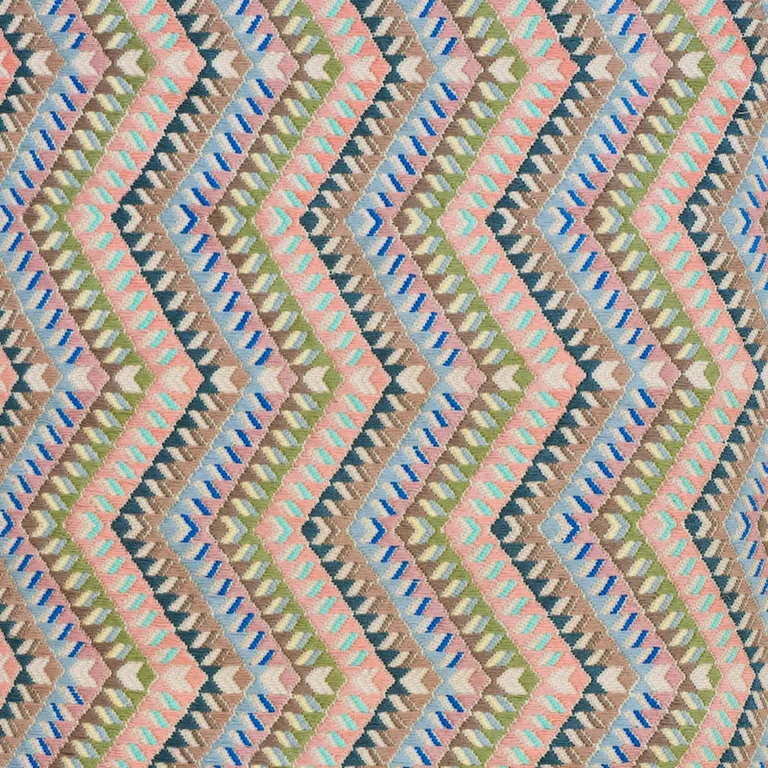 Schumacher 79221 Amates Hand Woven Brocade Chalked fabric swatch