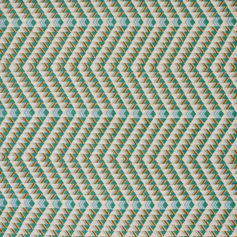 Schumacher 79224 Amates Hand Woven Brocade Duck Egg fabric swatch