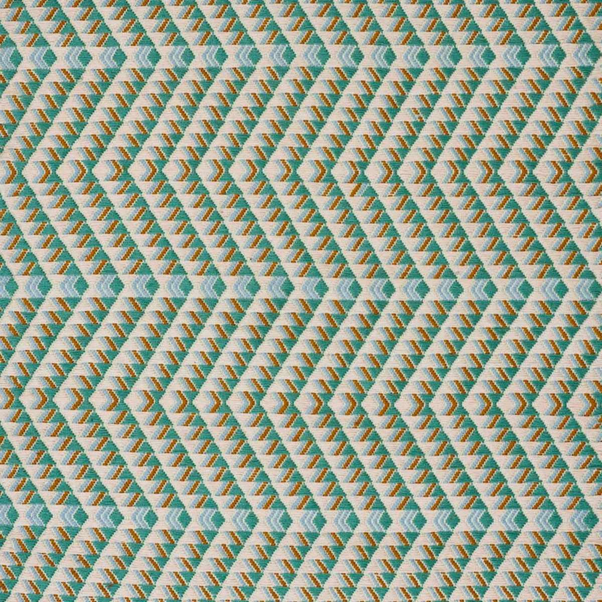 Schumacher 79224 Amates Hand Woven Brocade Duck Egg fabric swatch
