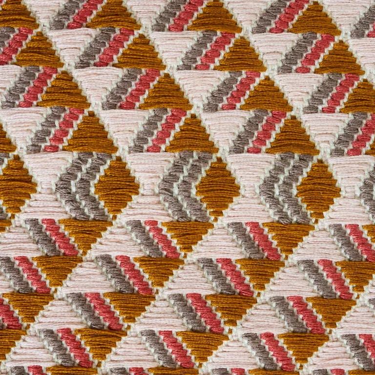 Schumacher 79223 Amates Hand Woven Brocade Mostaza fabric swatch
