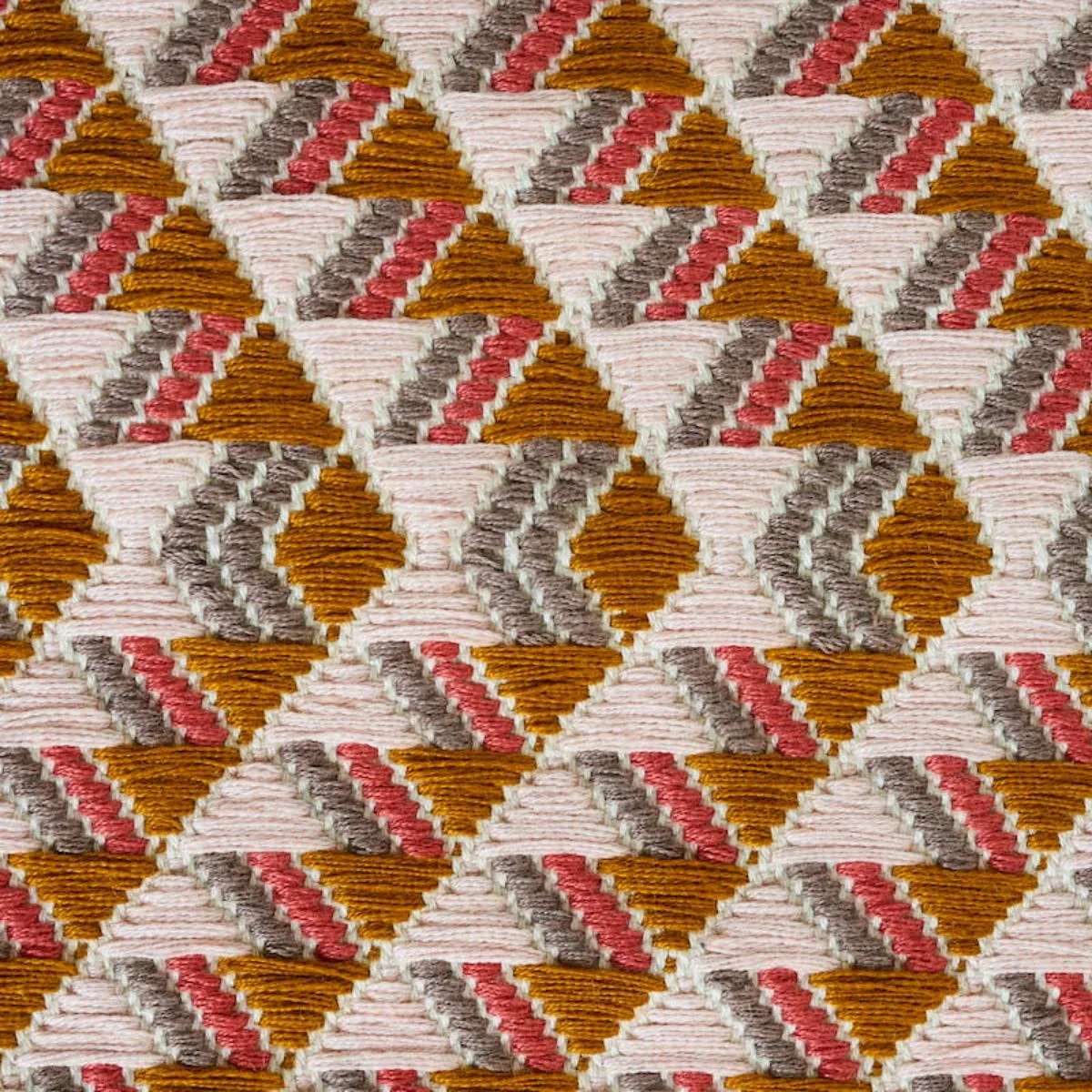 Schumacher 79223 Amates Hand Woven Brocade Mostaza fabric swatch
