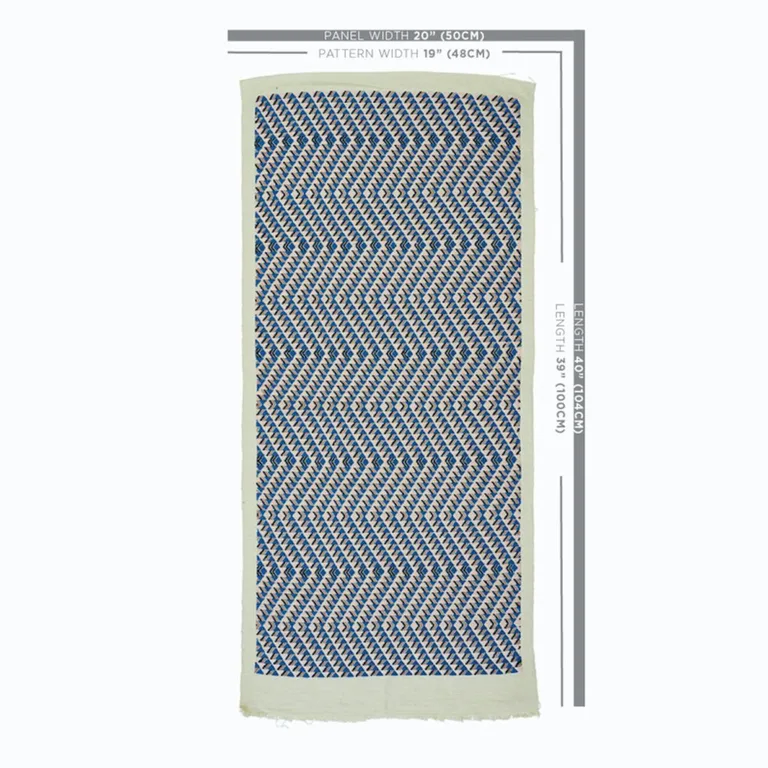 Schumacher 79222 Amates Hand Woven Brocade Ocean fabric swatch