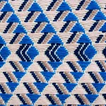 Schumacher 79222 Amates Hand Woven Brocade Ocean fabric swatch
