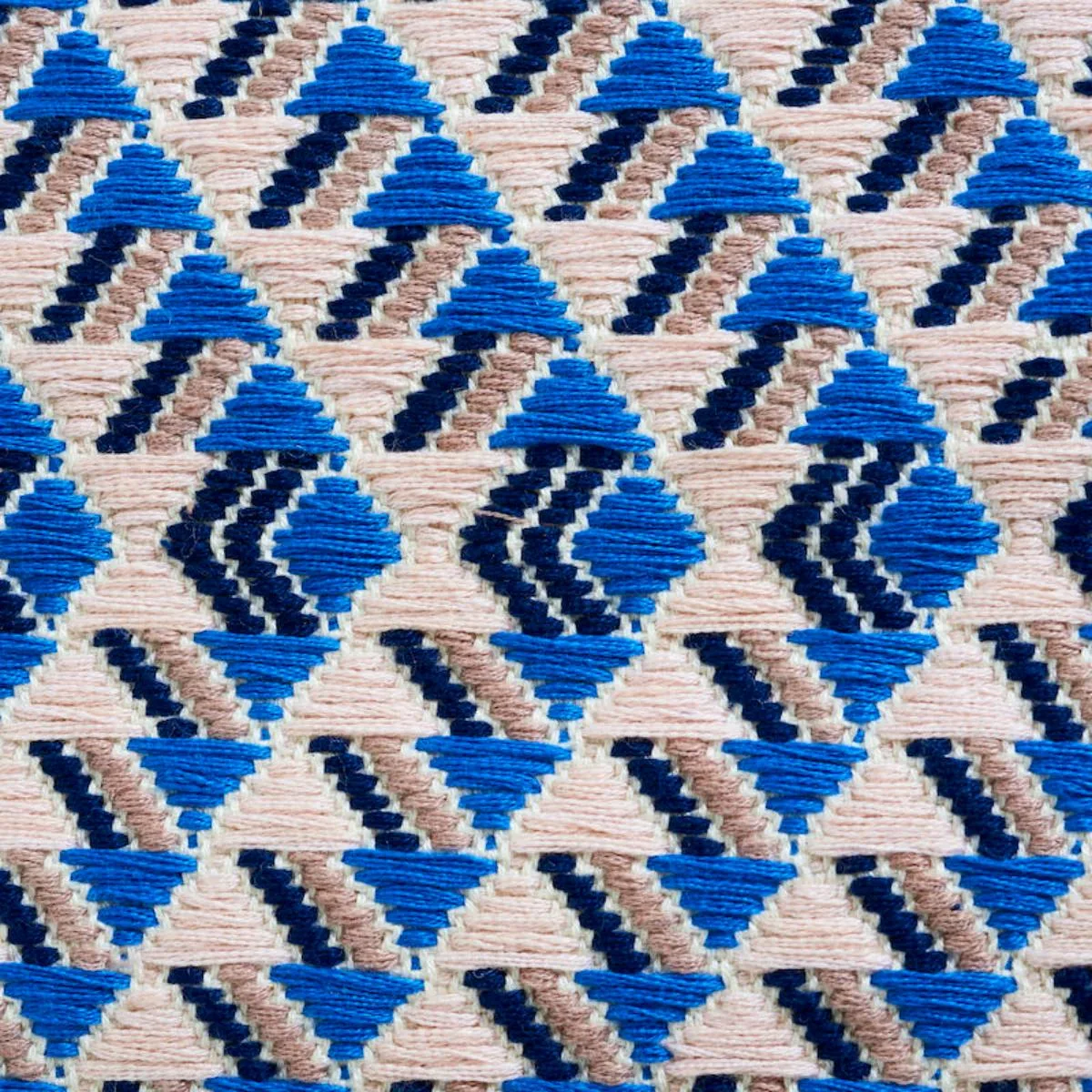Schumacher 79222 Amates Hand Woven Brocade Ocean fabric swatch