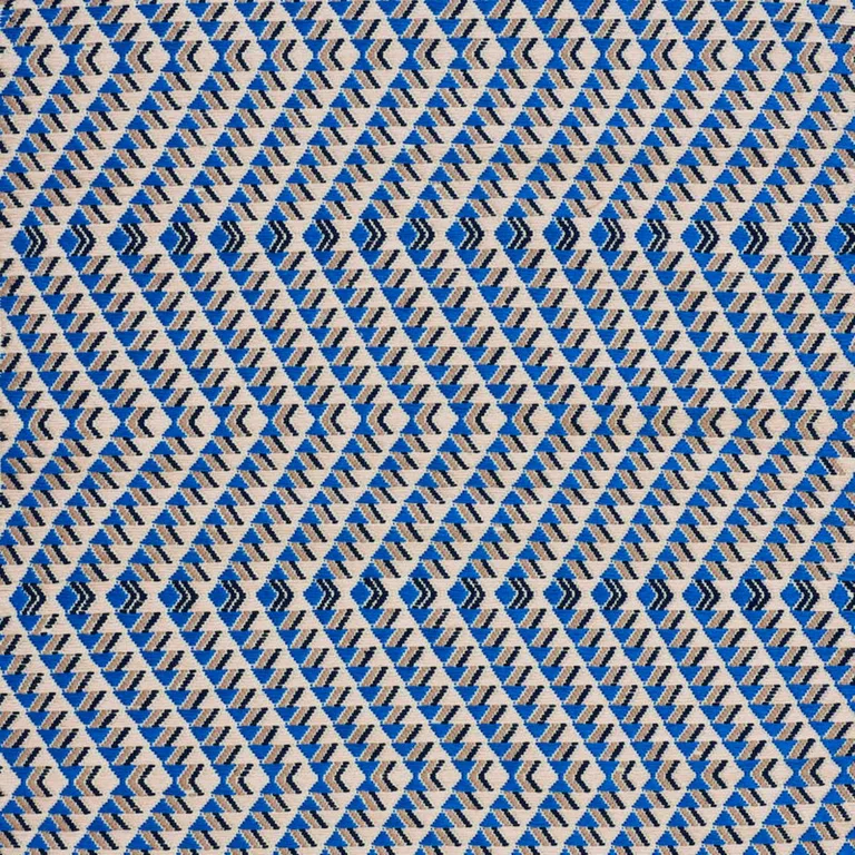 Schumacher 79222 Amates Hand Woven Brocade Ocean fabric swatch