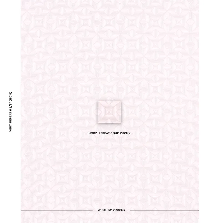 Schumacher 65327 Amazing Maze Indoor/Outdoor Blush fabric swatch