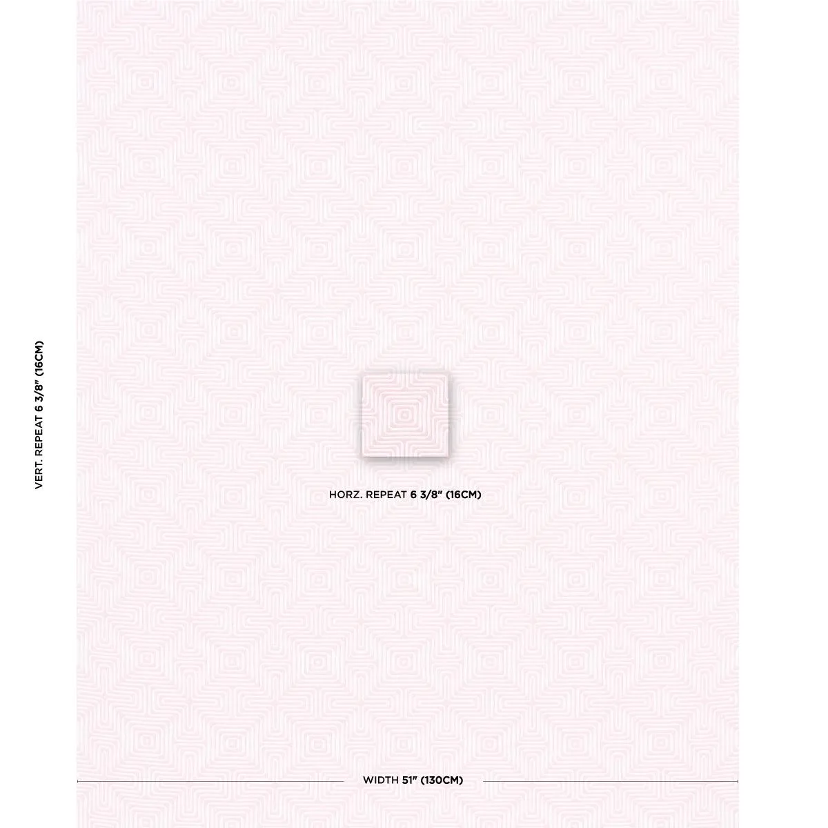 Schumacher 65327 Amazing Maze Indoor/Outdoor Blush fabric swatch