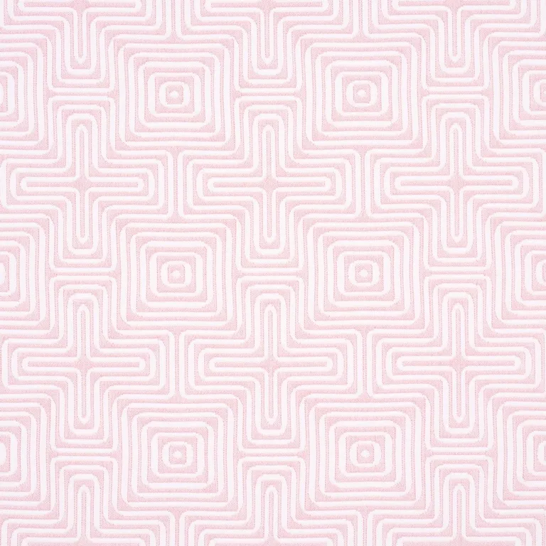 Schumacher 65327 Amazing Maze Indoor/Outdoor Blush fabric swatch