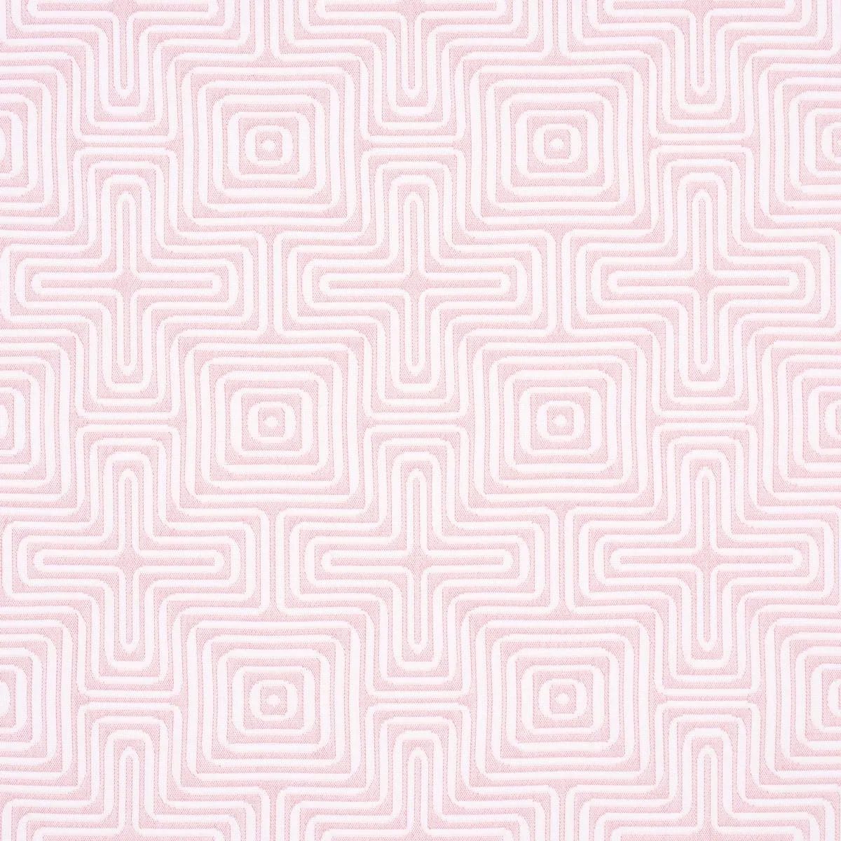Schumacher 65327 Amazing Maze Indoor/Outdoor Blush fabric swatch