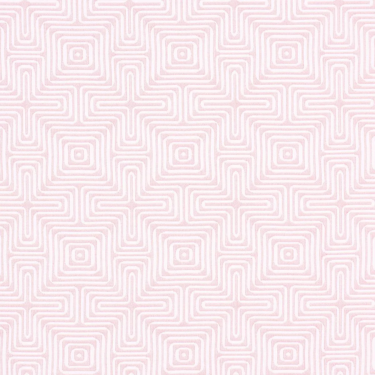 Schumacher 65327 Amazing Maze Indoor/Outdoor Blush fabric swatch