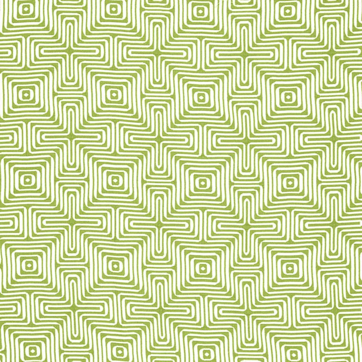 Schumacher 65321 Amazing Maze Indoor/Outdoor Palm fabric swatch