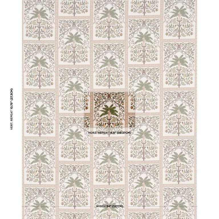 Schumacher 182570 Amazonas Mystique Echoes Of The Rainforest fabric swatch