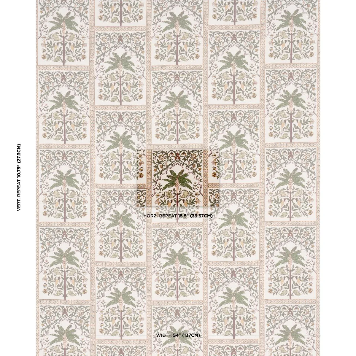 Schumacher 182570 Amazonas Mystique Echoes Of The Rainforest fabric swatch
