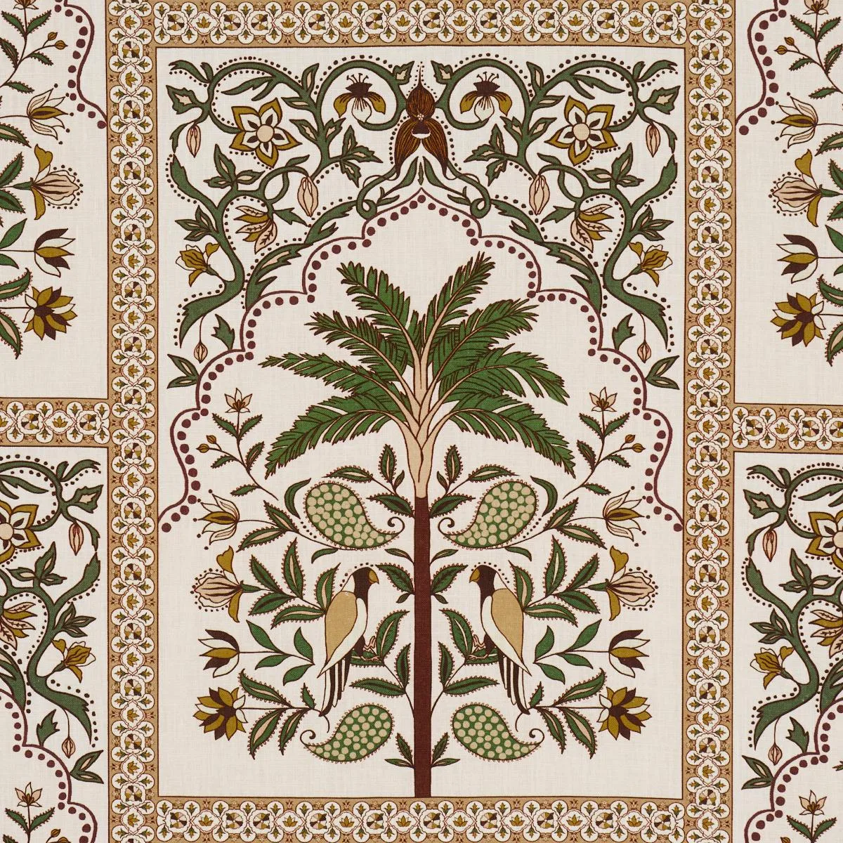 Schumacher 182570 Amazonas Mystique Echoes Of The Rainforest fabric swatch