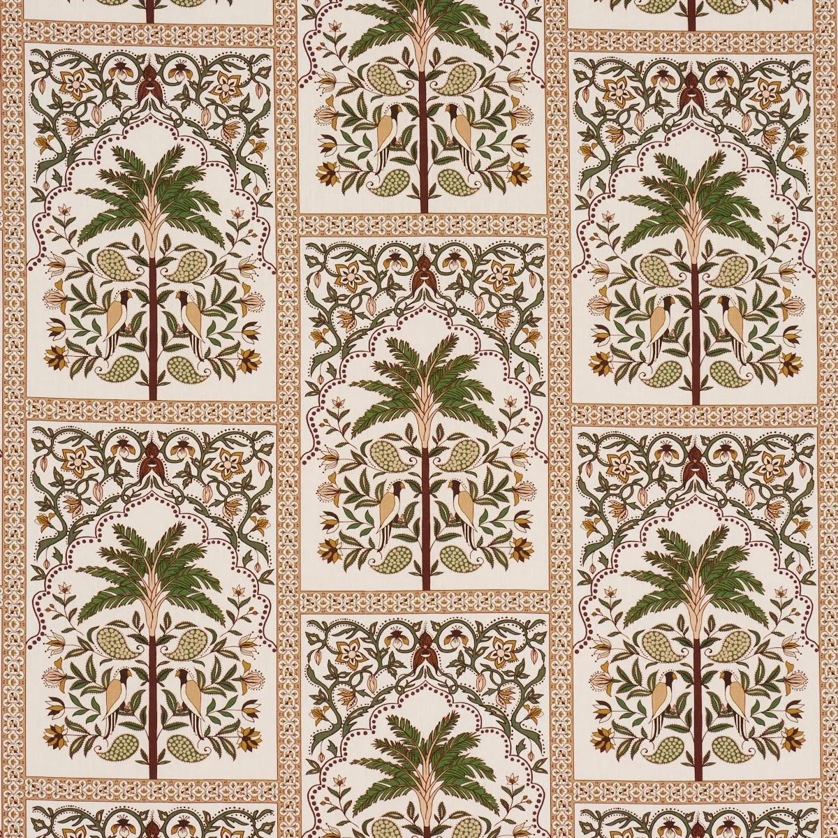 Schumacher 182570 Amazonas Mystique Echoes Of The Rainforest fabric swatch
