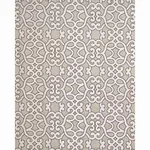 Schumacher 65181 Amboise Linen Embroidery Greige fabric swatch