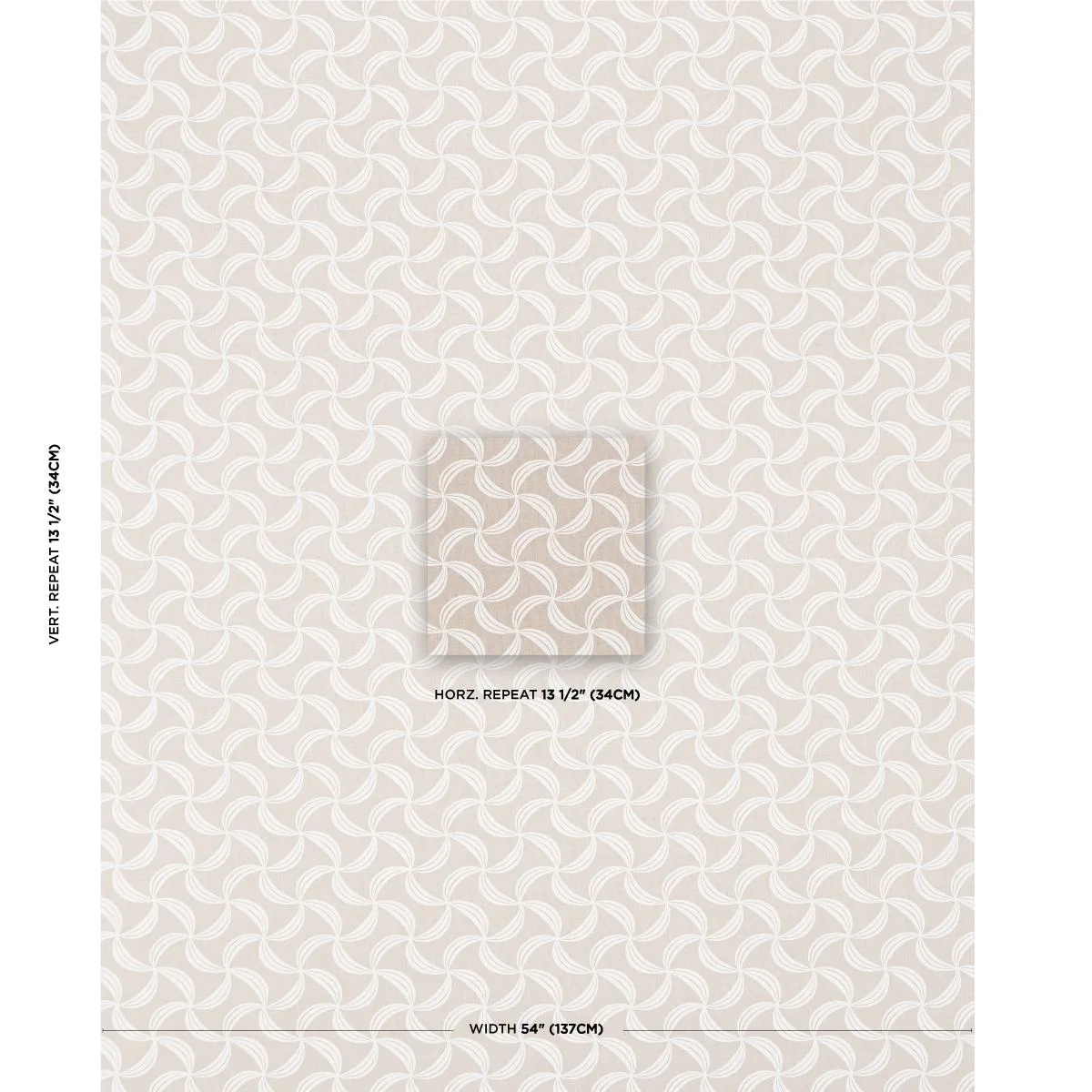 Schumacher 181920 Ambrosia Natural fabric swatch