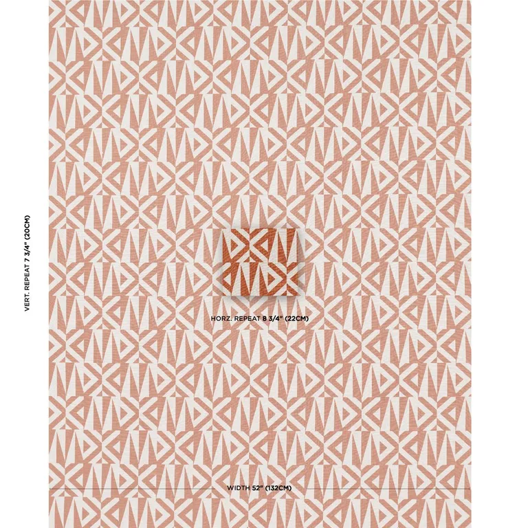 Schumacher 181642 Amero Brick fabric swatch
