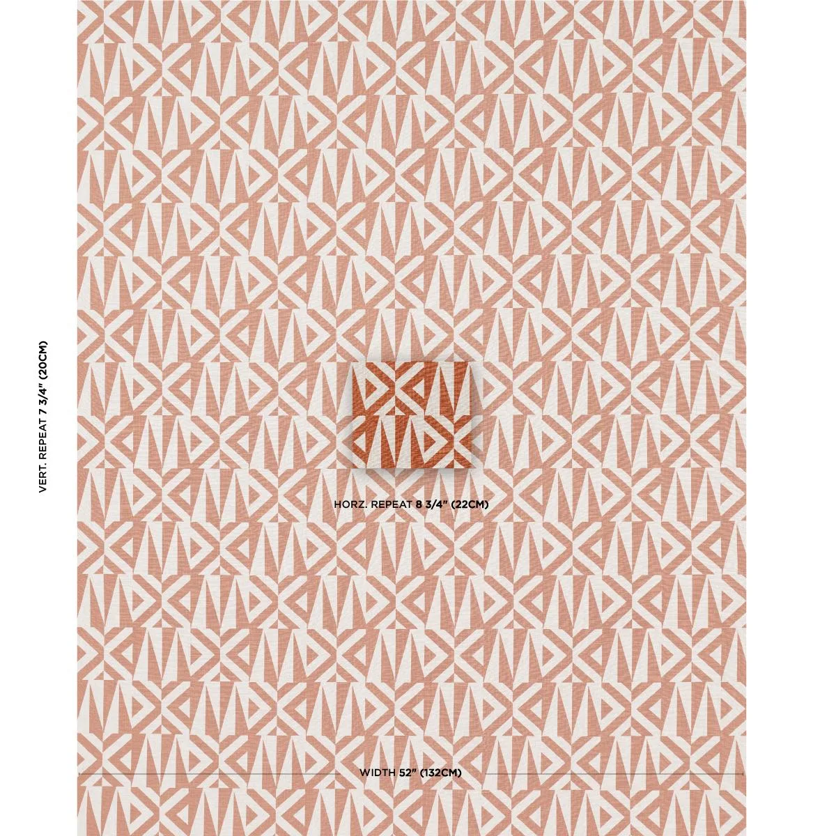 Schumacher 181642 Amero Brick fabric swatch