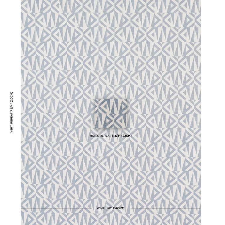 Schumacher 181641 Amero Slate Blue fabric swatch