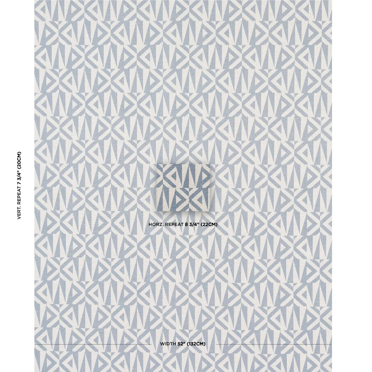Schumacher 181641 Amero Slate Blue fabric swatch
