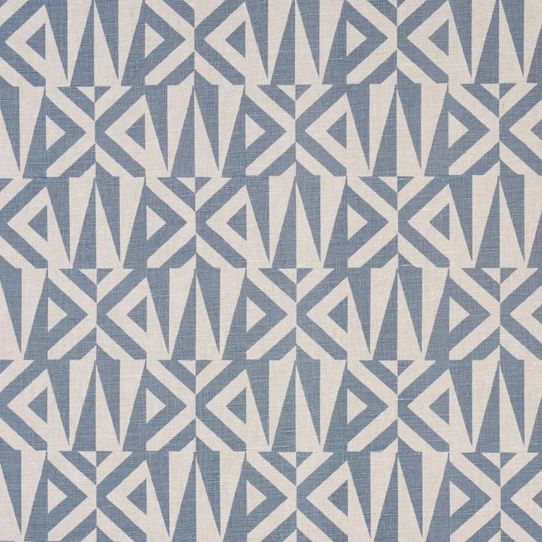 Schumacher 181641 Amero Slate Blue fabric swatch