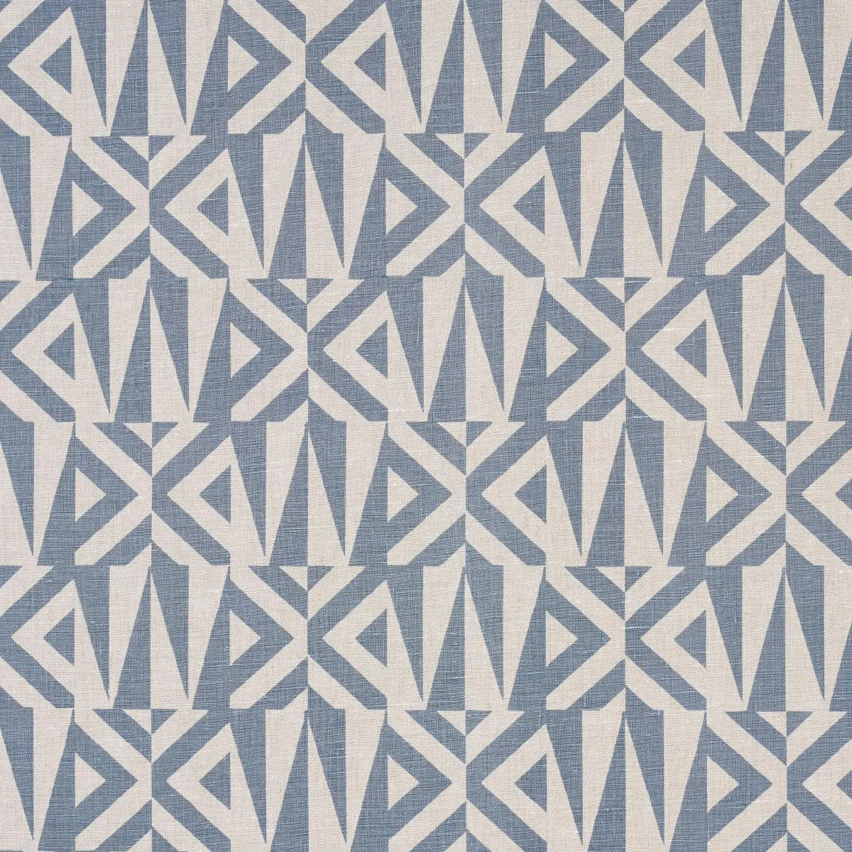 Schumacher 181641 Amero Slate Blue fabric swatch