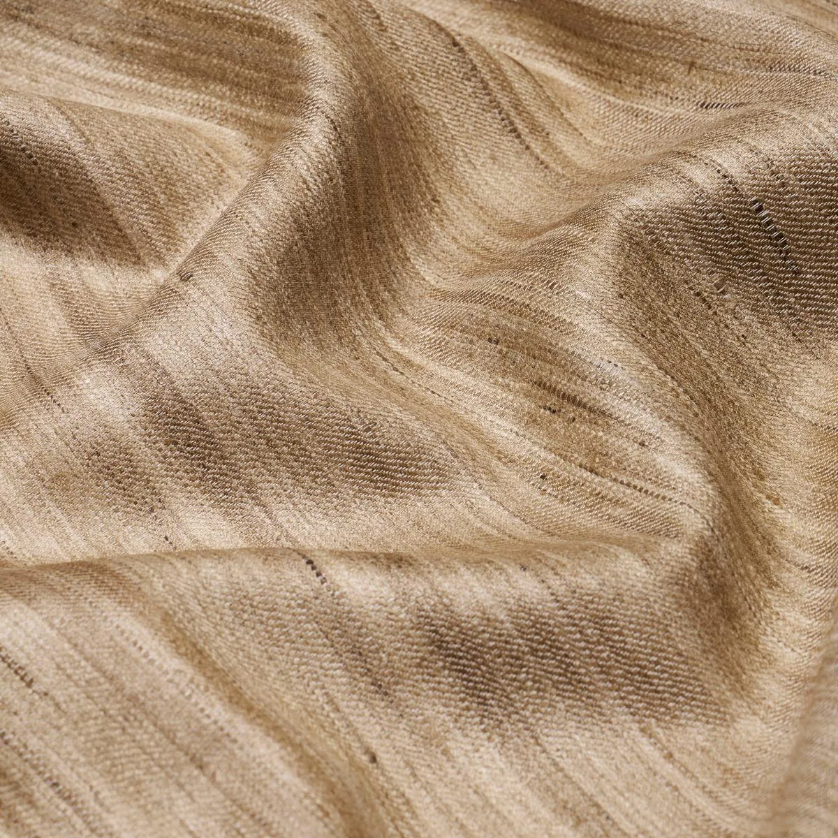 Schumacher 84071 Amir Handwoven Silk Casement Natural fabric swatch