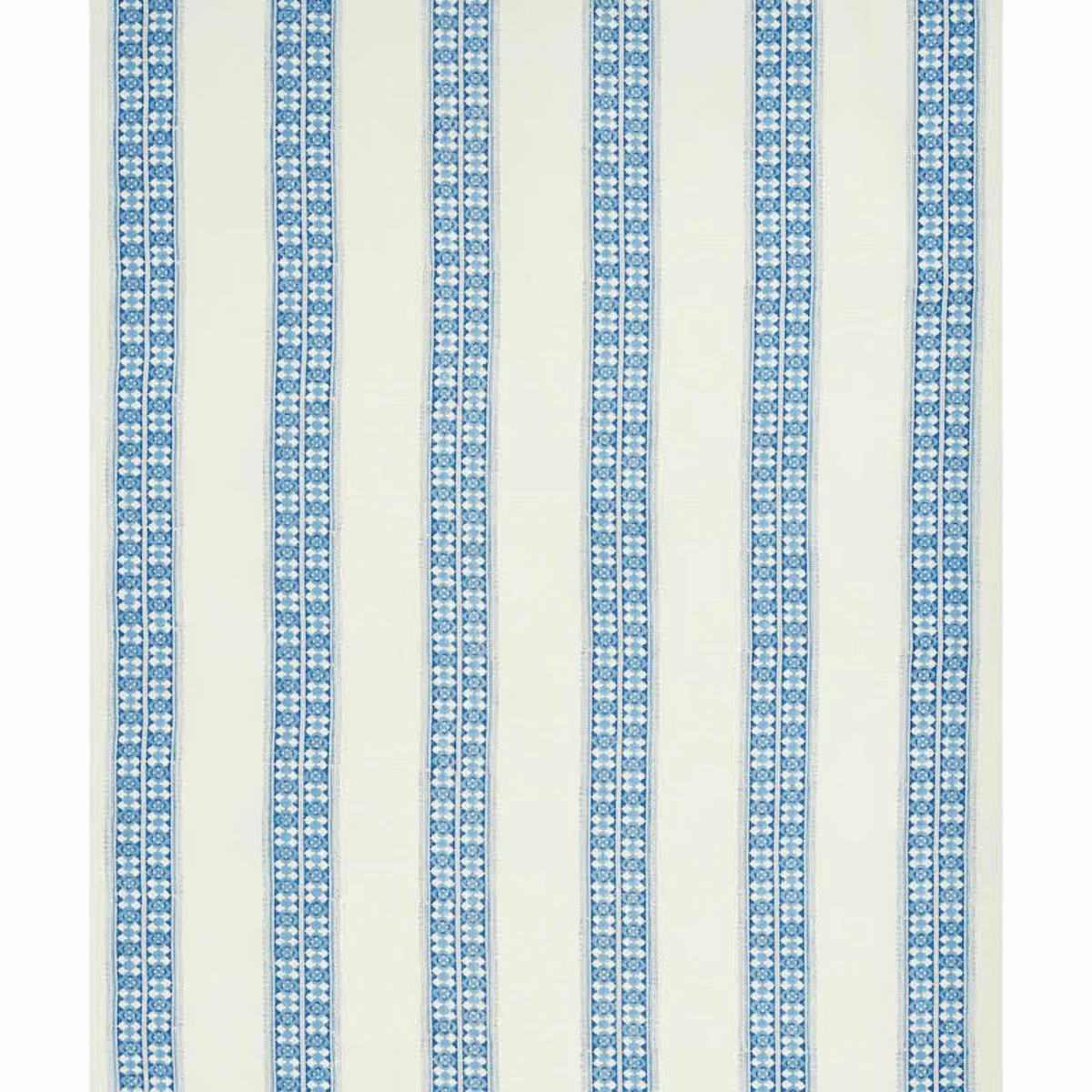 Schumacher 179371 Amira Hand-Block Print Indigo fabric swatch