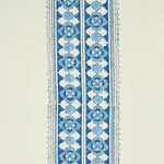 Schumacher 179371 Amira Hand-Block Print Indigo fabric swatch