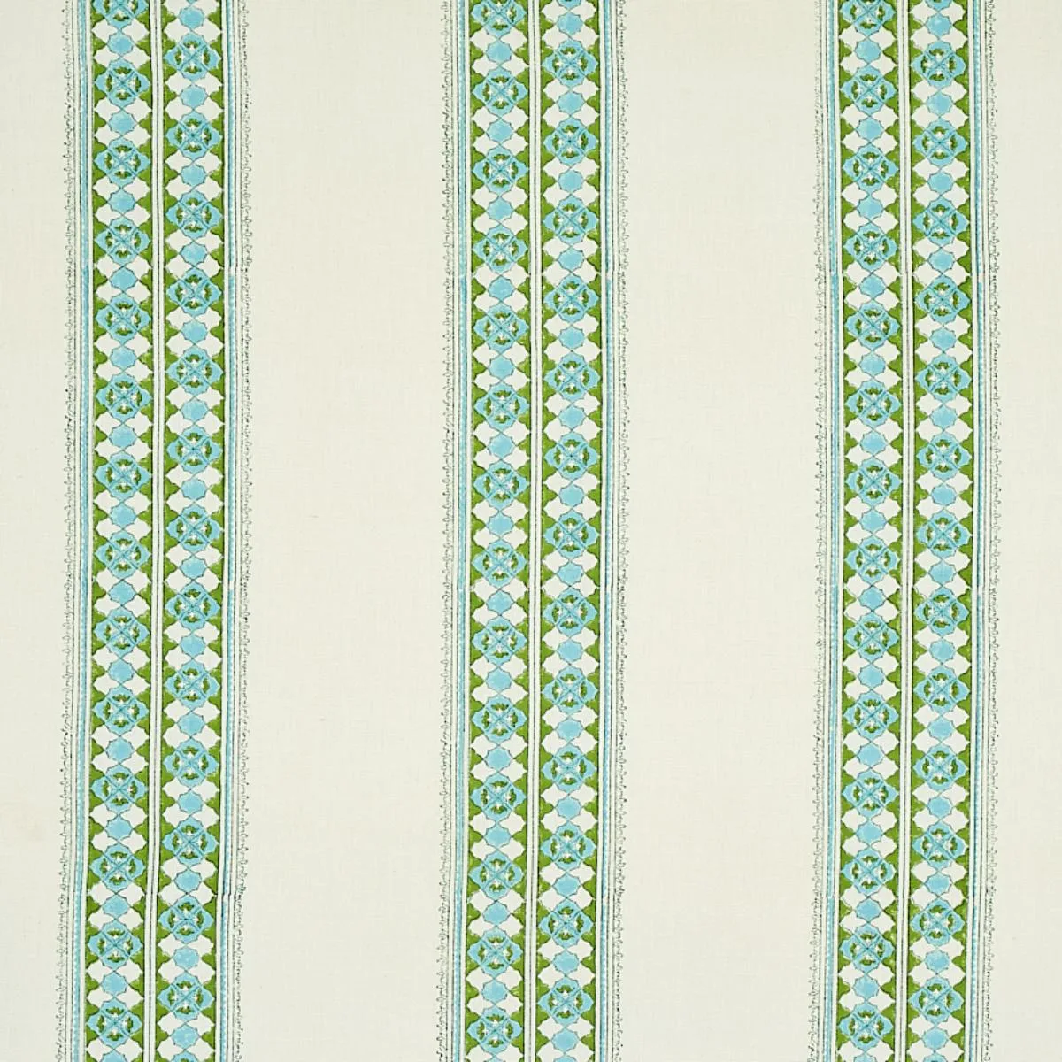 Schumacher 179370 Amira Hand-Block Print Leaf fabric swatch