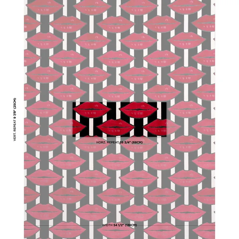 Schumacher 87060 Amuse Bouche Lipstick Red fabric swatch