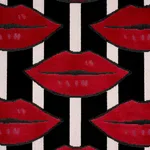 Schumacher 87060 Amuse Bouche Lipstick Red fabric swatch