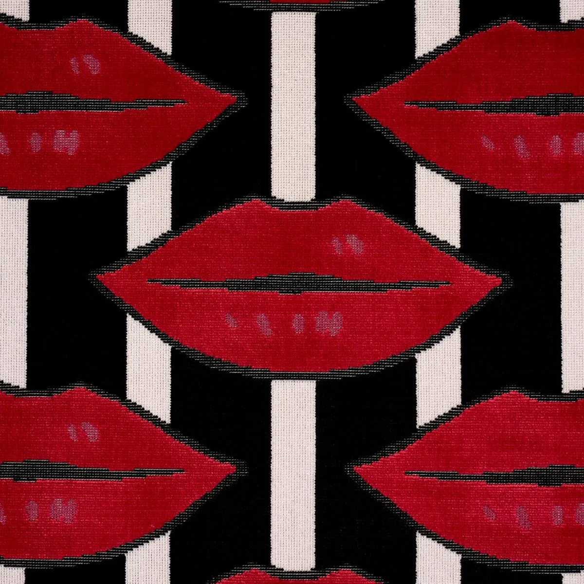 Schumacher 87060 Amuse Bouche Lipstick Red fabric swatch