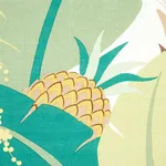 Schumacher 177543 Ananas Palm fabric swatch
