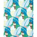 Schumacher 177541 Ananas Peacock fabric swatch