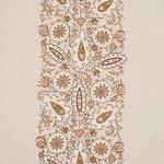 Schumacher 80752 Anatolia Embroidery Natural fabric swatch
