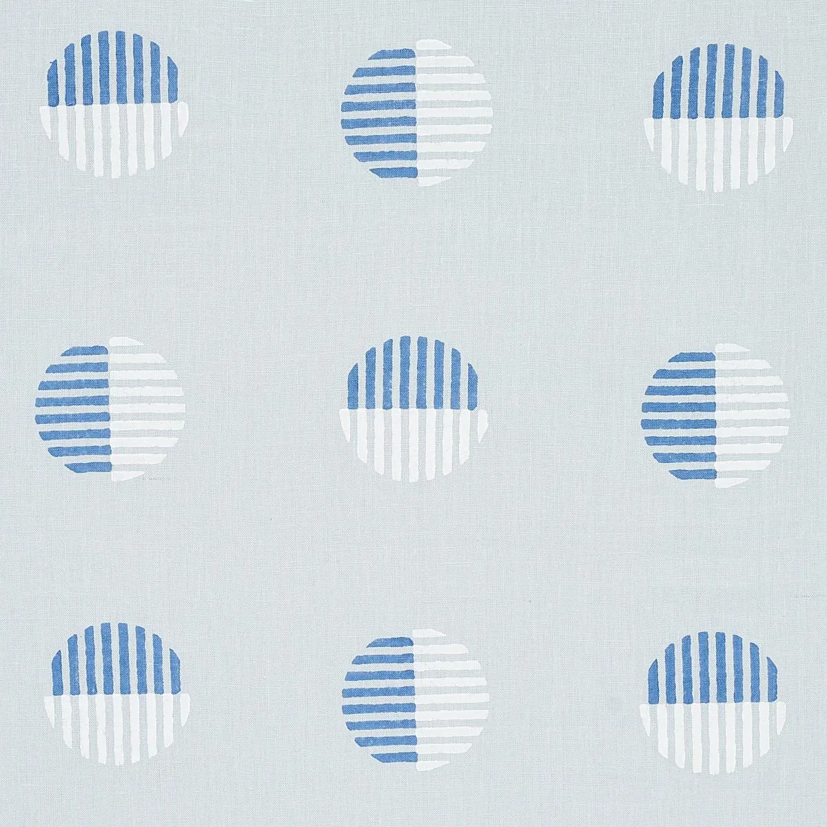 Schumacher 180000 Ando Hand Block Print Chambray fabric swatch