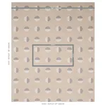 Schumacher 180002 Ando Hand Block Print Ivory & Charcoal On Natural fabric swatch